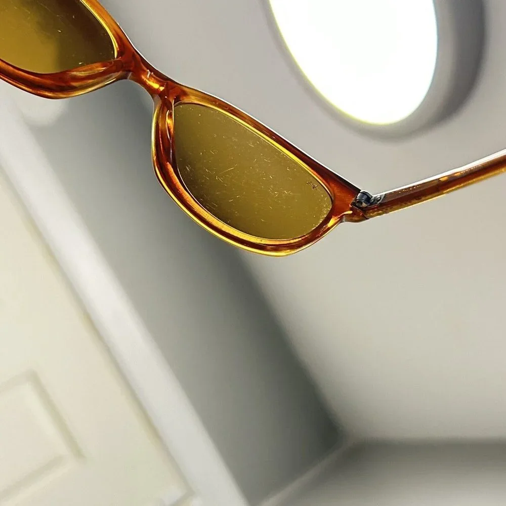 stussy eye gear Richie Sunglasses Tortoise Yellow Lenses Light Scratches - Picture 9 of 15